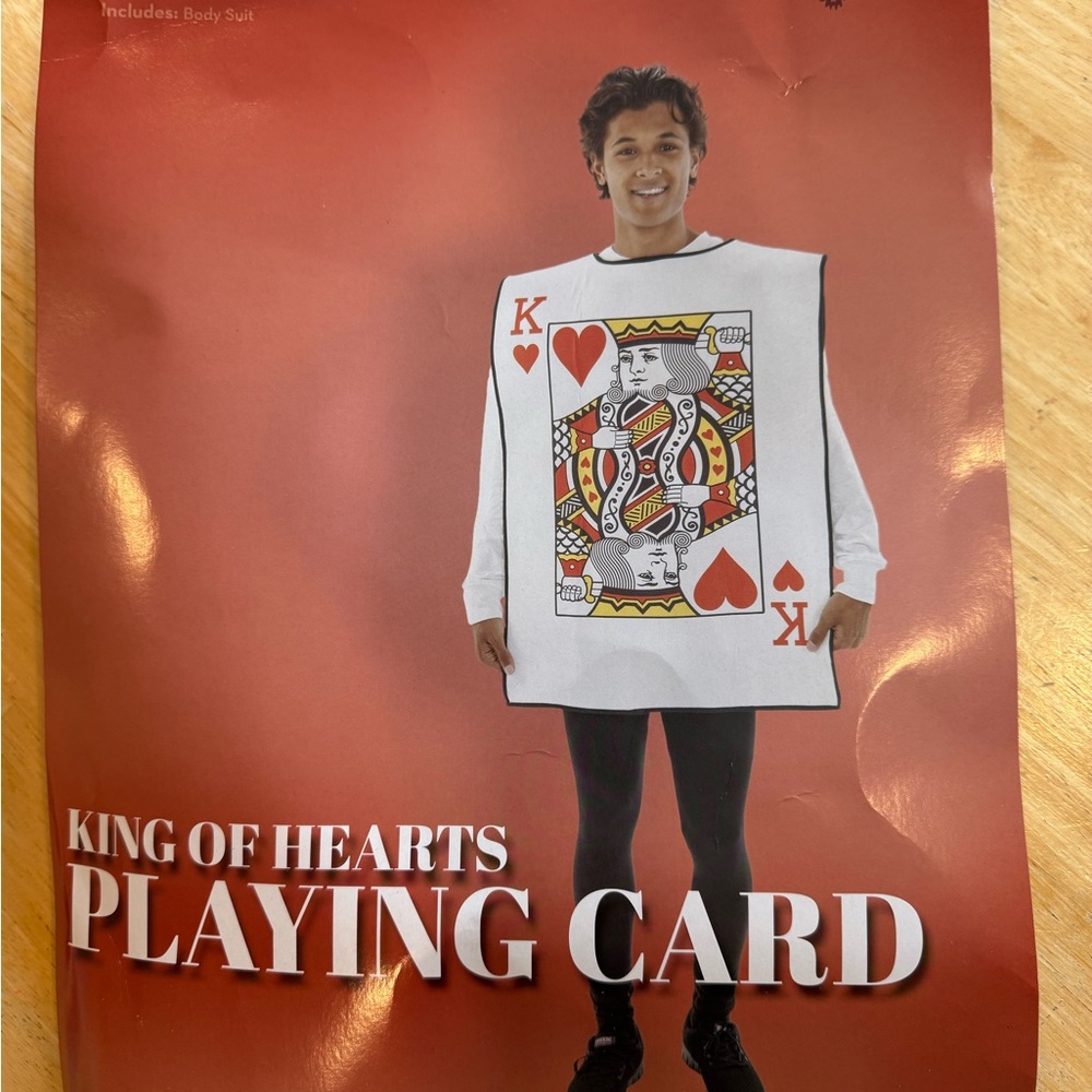King of Hearts Playing Card Costume